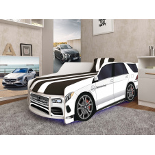 Кровать машина рендж ровер джип машинка БМВ, Range Rover в білому корпусі с матрасом детская машинка подростк