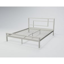Двоспальне ліжко Tenero хайфа 140х200 см металеве білого кольору