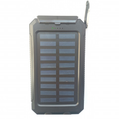 УМБ Power Bank Solar 20000mAh повербанк с солнечной панелью и фонариком Black (11227-hbr) Гуляйполе