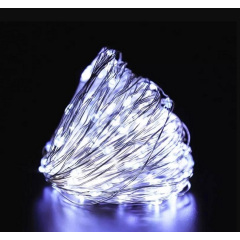 Гирлянда Нить Led 100 проволока 10 м Белый 1 режим USB + батарейка Decorative Light 218-21528273 Володарск-Волынский