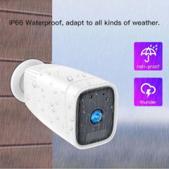 Wifi камера с большим аккумулятором 12 000 мАч Sdeter B-12, уличная, с записью на SD карту до 128 Гб, Белая (100386) Балаклія