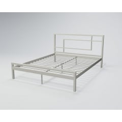 Двоспальне ліжко Tenero хайфа 140х200 см металеве білого кольору Вінниця