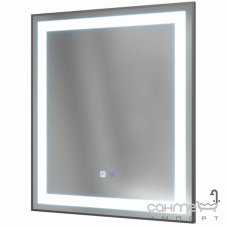 Прямоугольное зеркало в раме, с LED-подсветкой и подогревом Mirater LED 4 700x800