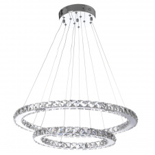 Люстра Brille Хрустальные кольца LED 72W Хром