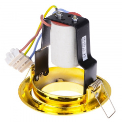 Поворотный точечный светильник Brille 60W RO-50 Латунь 161305 Бородянка