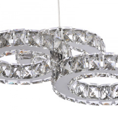 Люстра Brille Хрустальные кольца LED 30W Хром Новая Прага