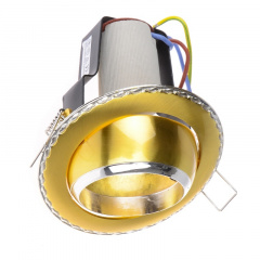 Поворотный точечный светильник Brille 60W RO-50 Латунь 161255 Дзензелевка