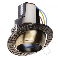 Поворотный точечный светильник Brille 60W RO-50 Золотистый 161303 Михайлівка