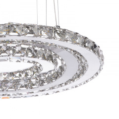 Люстра Brille Хрустальные кольца LED 39W Хром Кропивницький