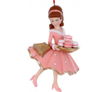 Елочная игрушка BonaDi Girl with macarons 10х15 см Разноцветный DP232142