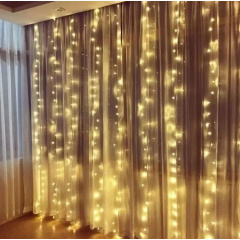 Гирлянда штора FMA Водопад 240 led 3D 3х2 м Золотистый (1308645093) Городок