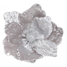 Декоративный цветок BonaDi Магнолия 24 см Серебряный (839-051)