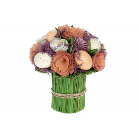 Декор пасхальный Букет LI100263 BonaDi 20см Персиковый