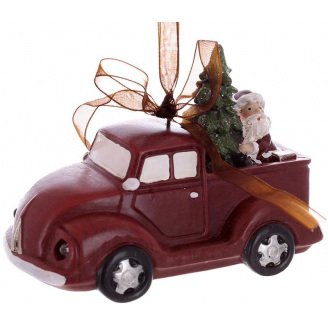 Светодиодные елочные игрушки набор BonaDi Christmas tree car 10х5.5х7 см Разноцветный 4 шт DP232288