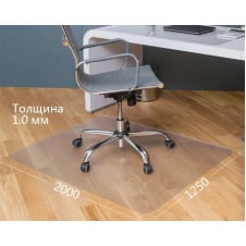 Захисний килимок Оскар 2000х1250х1,0 з округленими кутами Прозорий