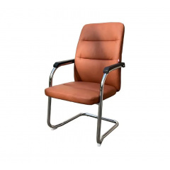 Крісло конференційне АКЛАС Натан CH CF Коричневий (PU-коричневий) Доманівка