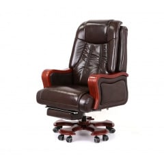 Крісло АКЛАС Трістрам EX RL Коричневий (Шкіра Lux LC-K) Дубно