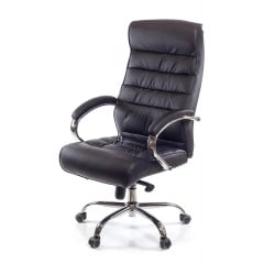 Крісло АКЛАС Каміль CH MB Чорне (натуральна шкіра) Талалаївка