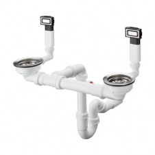 Сифон для подвійної кухонної мийки Hansgrohe D15-10 (43922800)