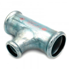 Трійник редукційний сталевий RM SteelPres 392 Ø88,9 х 28 х 88,9 оцинкований (опалення) Камень-Каширский