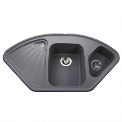 Гранітна мийка Globus Lux AVERNO 1060x575-А0003, сірий металік Гайсин
