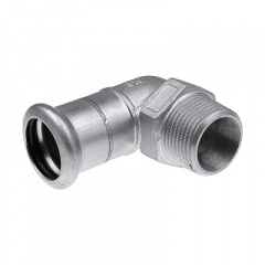 Коліно з зовнішньою різьбою KAN-therm Inox 18 x 1/2" (1609070002) Біла Церква
