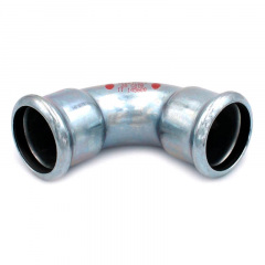 Коліно сталеве RM SteelPres 381/900 Ø22 90° ВВ оцинковане (опалення) Броди