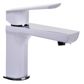 Змішувач для умивальника Topaz Lexi TL 21201-H57-CW, білий/хром