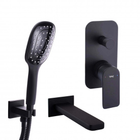 Змішувач для ванни Topaz Sardinia TSG 08202-V-H20-BL на 2 виходи, чорний матовий