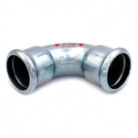 Коліно сталеве RM SteelPres 381/900 Ø22 90° ВВ оцинковане (опалення)