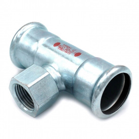 Трійник сталевий RM SteelPres 389 Ø28 х 3/4 В х 28 оцинкований (опалення)