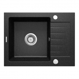 Мийка кухонна Deante Zorba, граніт, з крилом, накладна, графіт (ZQZ_211A)