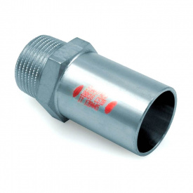 Абзац-перехідник сталевий RM SteelPres 393/M Ø28 х 1" З оцинкований (опалення)