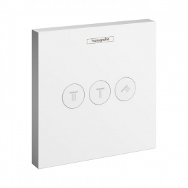 Перемикач потоків для душу Hansgrohe ShowerSelect 3 клавіші, білий матовий (15764700)