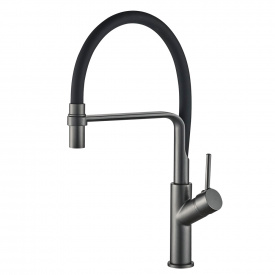 Змішувач для кухні Globus Lux Denver Flex GDF-32-11-01, графіт/чорний