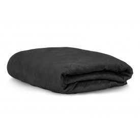 Покривало стьобане Гестія (220х250 см, велюр, чорний)