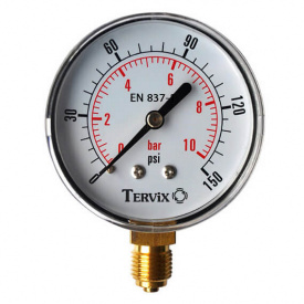 Манометр радіальний Tervix Pro Line 50 0-10 бар 1/4 (355113)