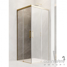 Левая часть душевой кабины Radaway Idea Gold KDD 80 L 387061-09-01L профиль золото, прозрачное стекло