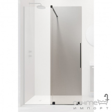 Дверь для душевой перегородки Radaway Furo Black Walk-In 110 L 10106588-54-01L черный/прозрачное стекло, левосторонняя