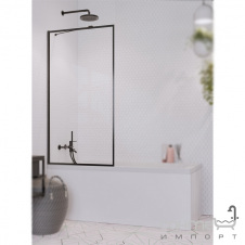 Шторка для ванны Radaway Idea Black PNJ 80 Frame 10001080-54-56 черный/прозрачное стекло