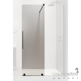 Дверь для душевой перегородки Radaway Furo Black Walk-In 140 R 10106738-54-01R черный/прозрачное стекло, правосторонняя