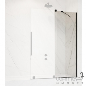 Нерухома частина шторки на ванну Radaway Furo Black PND II 10112794-01-01 чорна/прозоре скло