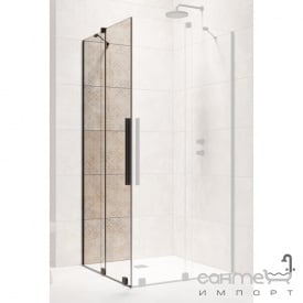 Ліва частина душової кабіни Radaway Furo Black KDD 120 L 10105120-54-01L чорний / прозоре скло