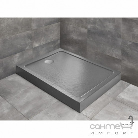 Прямоугольный акриловый душевой поддон Radaway Doros F Compact Stone Anthracite 1500x800 SDRFP1580-05-64S