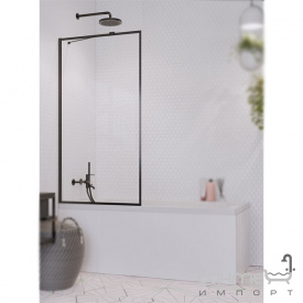Шторка для ванни Radaway Idea Black PNJ 80 Frame 10001080-54-56 чорний / прозоре скло