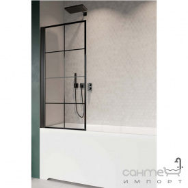 Шторка для ванны Radaway NES Black PNJ I Factory 50 L 10011050-54-55L левосторонняя, прозрачное стекло