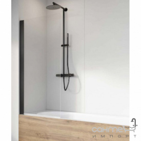 Подвижная часть шторки на ванну Radaway NES 8 Black PNJ I 10061070-54-01L черный/прозрачное стекло, левосторонняя