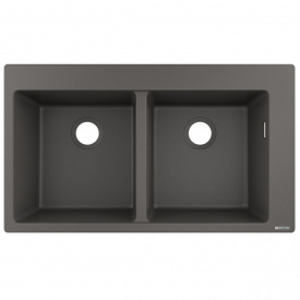 Мойка кухонная Hansgrohe S510-F770 770х510 на 2 чаши 370/370, Stonegrey (43316290)