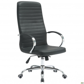 Крісло офісне Fernando АМФ хром Anifix шкірозамінники сірий