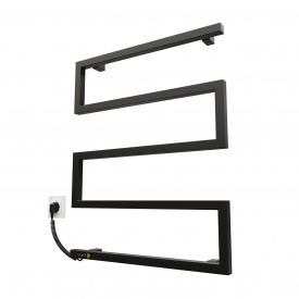 Полотенцесушитель KOSSER Зета 685х550 EL тайм. черный